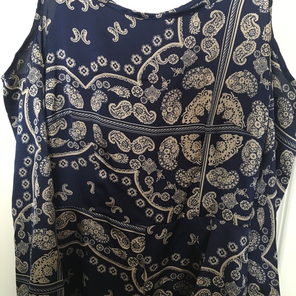 Blue Paisley Print Cold Shoulder Playsuit - Picture 5 of 6